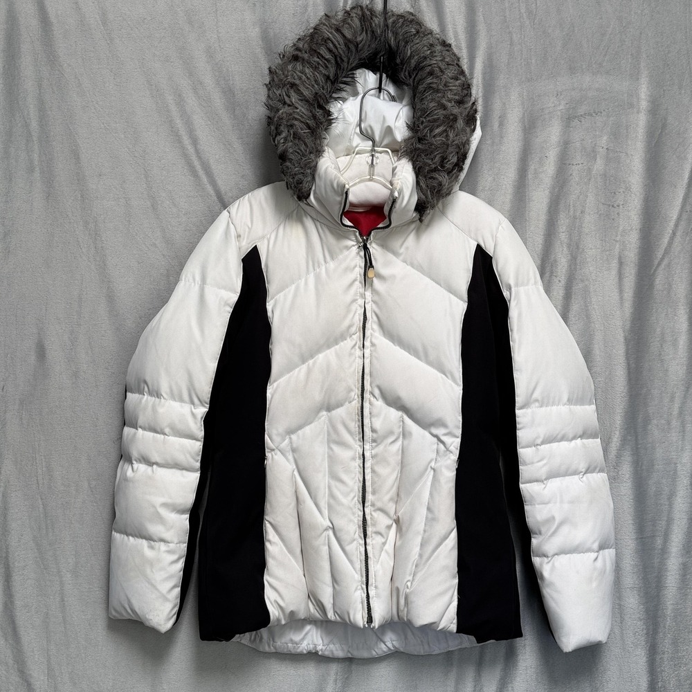 Calvin Klein Performance Jacket Womens Medium Down‎ Hooded Parka Winter Coat